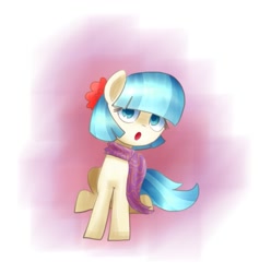 Size: 951x960 | Tagged: safe, artist:andromedasparkz, coco pommel, earth pony, pony, g4, :o, female, open mouth, solo