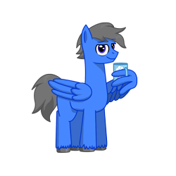 Size: 1200x1200 | Tagged: safe, artist:harleneap, oc, oc only, pegasus, pony, 2023 community collab, derpibooru community collaboration, coffee, mug, pegasus oc, simple background, solo, transparent background, wing hands, wings