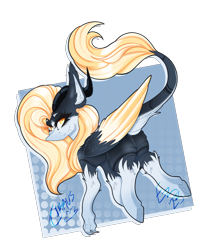 Size: 1740x2039 | Tagged: safe, artist:ezzerie, oc, oc only, oc:cirrus sky, kyrion, claws, female, floating, mare, simple background, solo, transparent background