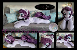 Size: 1280x832 | Tagged: safe, artist:purplenebulastudios, oc, oc:moonlight, pegasus, pony, female, irl, lying down, mare, pegasus oc, photo, plushie, prone, solo