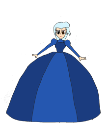 Size: 1480x1669 | Tagged: safe, artist:recommender440, trixie, human, g4, clothes, dress, female, humanized, impossibly large dress, simple background, solo, the great and elegant trixie, transparent background