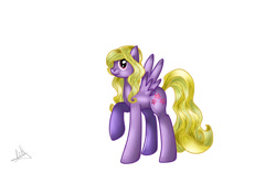 Size: 1024x683 | Tagged: safe, artist:biatrice-2002, lily blossom, pegasus, pony, g4, female, simple background, solo, white background