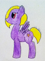 Size: 336x456 | Tagged: safe, artist:craftykenzie, lily blossom, pegasus, pony, g4, female, simple background, solo, traditional art, white background