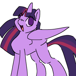 Size: 1000x1000 | Tagged: safe, artist:ri3ka, twilight sparkle, alicorn, pony, g4, simple background, solo, twilight sparkle (alicorn), white background