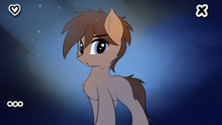 Size: 3832x2156 | Tagged: safe, artist:twiren, oc, oc only, earth pony, pony, art pack:winter warm up, art pack, blue eyes, brown coat, brown mane, chest fluff, cute, earth pony oc, high res, male, ocbetes, solo