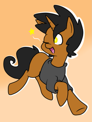 Size: 675x900 | Tagged: safe, artist:star, oc, oc:star, pony, unicorn, horn, one eye closed, solo, unicorn oc, wink