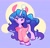 Size: 2186x2106 | Tagged: safe, artist:couriercats, izzy moonbow, pony, unicorn, g5, ;p, ball, blue hair, blushing, clothes, cute, cutie mark on clothes, eye clipping through hair, eyebrows, eyebrows visible through hair, female, high res, horn, hornball, izzy's tennis ball, izzybetes, mare, one eye closed, pinkie pie's cutie mark, signature, smiling, smirk, solo, tennis ball, the new pinkie pie, tongue out, wink