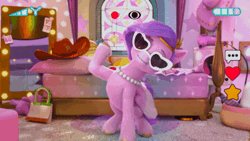 Size: 520x293 | Tagged: safe, screencap, pipp petals, pegasus, pony, g5, my little pony: make your mark, my little pony: make your mark chapter 2, portrait of a princess, spoiler:my little pony: make your mark, spoiler:my little pony: make your mark chapter 2, spoiler:mymc02e03, adorapipp, animated, cute, female, glasses, heart shaped glasses, jewelry, mare, necklace, solo, sunglasses