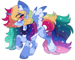 Size: 1393x1106 | Tagged: safe, artist:twilightpriincess, oc, oc only, alicorn, pony, alicorn oc, female, horn, magical lesbian spawn, mare, offspring, parent:princess celestia, parent:rainbow dash, parents:dashlestia, simple background, solo, sparkles, transparent background, wings