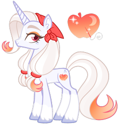 Size: 1071x1116 | Tagged: safe, artist:twilightpriincess, oc, oc only, oc:vermillion delilah, pony, unicorn, female, magical lesbian spawn, mare, offspring, parent:applejack, parent:rarity, parents:rarijack, simple background, solo, transgender, transparent background