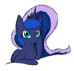 Size: 774x746 | Tagged: safe, artist:maravor, princess luna, alicorn, pony, g4, female, simple background, solo, white background