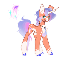 Size: 1280x973 | Tagged: safe, artist:420bees, oc, oc only, pony, unicorn, coat markings, colored hooves, horn, jewelry, necklace, offspring, parent:flash sentry, parent:tempest shadow, simple background, socks (coat markings), solo, transparent background, unicorn oc