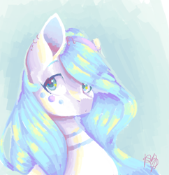 Size: 760x785 | Tagged: safe, artist:prettyshinegp, oc, oc only, earth pony, pony, bust, earth pony oc, female, mare, signature, solo