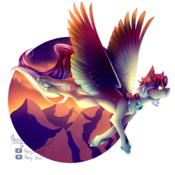 Size: 2449x2449 | Tagged: safe, artist:prettyshinegp, oc, oc only, pegasus, pony, female, flying, high res, mare, mountain, pegasus oc, signature, simple background, solo, transparent background, wings