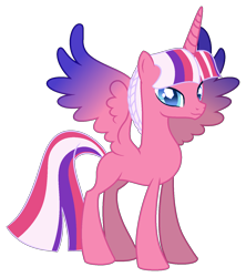 Size: 1396x1574 | Tagged: safe, artist:lanternik, oc, alicorn, pony, alicorn oc, base used, horn, male, offspring, parent:princess cadance, parent:shining armor, parents:shiningcadance, simple background, solo, spread wings, stallion, transparent background, wings