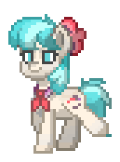 Size: 172x232 | Tagged: safe, coco pommel, earth pony, pony, pony town, g4, animated, female, gif, mare, pixel art, simple background, solo, transparent background, walk cycle, walking