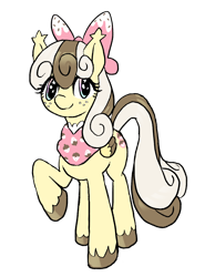 Size: 1270x1718 | Tagged: artist needed, safe, oc, oc only, pegasus, pony, 2023 community collab, derpibooru community collaboration, bow, hair bow, pegasus oc, raised hoof, simple background, solo, starry eyes, transparent background, wingding eyes