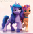 Size: 390x396 | Tagged: safe, izzy moonbow, sunny starscout, earth pony, pony, unicorn, g5, official, sunny starscout's book of adventure, duo, female, mare, render