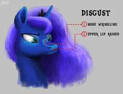 Size: 1450x1114 | Tagged: safe, artist:zvuki, princess luna, pony, g4, disgusted, reaction