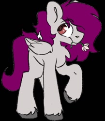 Size: 1200x1380 | Tagged: safe, artist:itsscoopsb, oc, oc:dr.heart, pegasus, pony, derpibooru community collaboration, black background, mouth hold, pegasus oc, simple background, solo