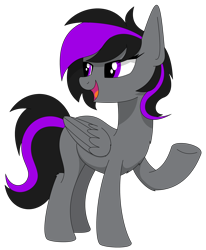 Size: 2604x3164 | Tagged: safe, artist:lonebigcity, oc, oc only, oc:violet storm, pegasus, pony, female, high res, pegasus oc, raised hoof, simple background, solo, transparent background
