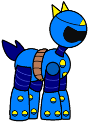 Size: 374x512 | Tagged: safe, artist:jfpierre, oc, oc only, oc:toacoy, pony, robot, robot pony, 2023 community collab, derpibooru community collaboration, simple background, solo, transparent background