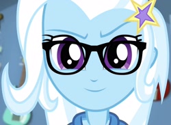 Size: 2630x1920 | Tagged: safe, edit, edited screencap, editor:weyantonio26, screencap, trixie, human, equestria girls, g4, guitar centered, my little pony equestria girls: rainbow rocks, glasses, solo