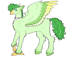 Size: 1280x960 | Tagged: safe, artist:s0ftserve, oc, oc only, oc:key lime pie, classical hippogriff, hippogriff, hybrid, body freckles, butt freckles, colored wings, freckles, interspecies offspring, magical lesbian spawn, male, multicolored wings, offspring, parent:pinkie pie, parent:princess skystar, parents:skypie, simple background, solo, transparent background, wings