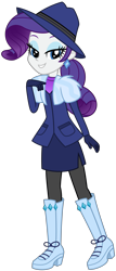Size: 4091x9535 | Tagged: safe, artist:emeraldblast63, rarity, human, equestria girls, alternate hairstyle, beautiful, boots, clothes, cute, ear piercing, earring, fedora, gloves, hat, jewelry, pantyhose, piercing, raribetes, shoes, simple background, skirt, smiling, solo, transparent background, woman