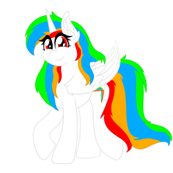 Size: 1500x1500 | Tagged: safe, artist:poncutes, oc, oc only, oc:poncutes, alicorn, pony, 2023 community collab, derpibooru community collaboration, alicorn oc, horn, simple background, solo, transparent background, wings