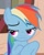 Size: 552x696 | Tagged: safe, screencap, rainbow dash, pegasus, pony, g4, my little pony: friendship is magic, season 4, testing testing 1-2-3, :3, chibi, cropped, female, golden oaks library, mare, rainbow dash is best facemaker, solo