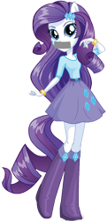 Size: 1651x3399 | Tagged: editor needed, safe, edit, rarity, human, equestria girls, g4, 1000 years in photoshop, bad edit, clothes, equestria girls plus, female, fetish, gag, low effort, ponied up, simple background, solo, tape, tape gag, transparent background, vector