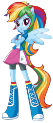 Size: 582x1341 | Tagged: safe, rainbow dash, equestria girls, g4, equestria girls plus, ponied up, simple background, solo, transparent background, wings