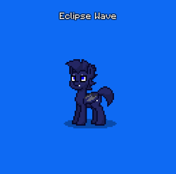 Size: 389x385 | Tagged: safe, oc, oc only, oc:eclipse wave, bat pony, pony, pony town, bat pony oc, blue background, do not steal, male, original character do not steal, simple background