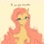 Size: 2048x2048 | Tagged: safe, artist:swollenbabyfat, part of a set, fluttershy, pegasus, pony, g4, closed mouth, cyan eyes, failgirl fluttershy, frown, high res, simple background, solo, text, yellow background