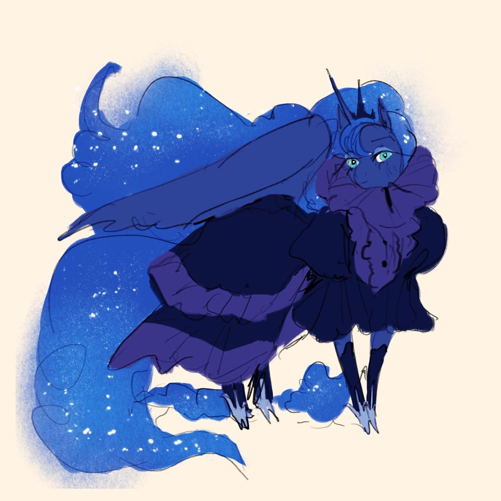 #3210656 - safe, artist:swollenbabyfat, princess luna, alicorn, pony ...