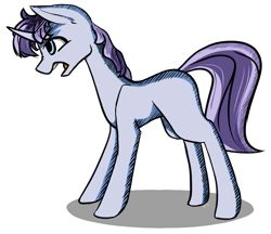 Size: 935x809 | Tagged: safe, artist:those kids in the corner, oc, oc only, oc:silverlight, pony, unicorn, angry, male, side view, simple background, solo, standing, transparent background, yelling