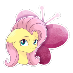 Size: 2500x2500 | Tagged: safe, artist:morrigun, fluttershy, pegasus, pony, g4, bust, element of generosity, element of honesty, element of kindness, element of laughter, element of loyalty, element of magic, elements of harmony, eyes open, female, high res, mare, redraw, signature, simple background, solo, transparent background