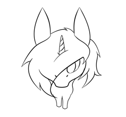 Size: 1314x1212 | Tagged: safe, artist:star flame, oc, oc only, oc:star flame, unicorn, handsome, male, overhead view, simple background, sketch, solo, white background
