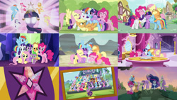 Size: 3416x1920 | Tagged: safe, alternate version, edit, edited screencap, editor:itsmgh1203, screencap, applejack, auburn vision, berry blend, berry bliss, citrine spark, clever musings, fire quacker, fluttershy, gallus, huckleberry, november rain, ocellus, peppermint goldylinks, pinkie pie, rainbow dash, rarity, sandbar, silverstream, slate sentiments, smolder, spike, starlight glimmer, strawberry scoop, sugar maple, summer breeze, summer meadow, twilight sparkle, yona, alicorn, changeling, dragon, earth pony, hippogriff, pegasus, pony, unicorn, yak, mlp fim's thirteenth anniversary, fame and misfortune, friendship is magic, g4, magical mystery cure, school daze, season 1, season 2, season 3, season 4, season 5, season 6, season 7, season 8, season 9, the cutie map, the last problem, the return of harmony, the saddle row review, twilight's kingdom, ^^, a true true friend, applejack's hat, big crown thingy, book, carousel boutique, cowboy hat, cute, dashabetes, diapinkes, element of generosity, element of honesty, element of kindness, element of laughter, element of loyalty, element of magic, elements of harmony, eyes closed, female, flying, friendship always wins, friendship student, gigachad spike, glowing, glowing eyes, grin, group hug, hat, hug, jackabetes, jewelry, let the rainbow remind you, male, mane seven, mane six, mare, older, older applejack, older fluttershy, older mane seven, older mane six, older pinkie pie, older rainbow dash, older rarity, older spike, older twilight, older twilight sparkle (alicorn), open mouth, open smile, princess twilight 2.0, raribetes, regalia, school of friendship, shyabetes, smiling, spikabetes, spread wings, stallion, student six, sunset, sweet apple acres, the magic of friendship grows, twiabetes, twilight sparkle (alicorn), twilight's castle, unnamed character, wall of tags, we're not flawless, wings