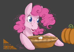 Size: 5787x4092 | Tagged: safe, artist:katarablankart, pinkie pie, earth pony, pony, g4, female, herbivore, mare, pumpkin pie, solo