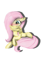 Size: 2480x3508 | Tagged: safe, artist:miyukiarts, fluttershy, pegasus, pony, g4, blushing, cute, daaaaaaaaaaaw, embarrassed, female, hair over one eye, hiding behind wing, high res, mare, shy, shyabetes, simple background, sitting, solo, transparent background, wings
