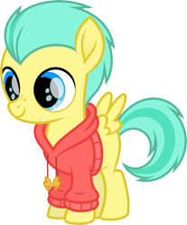 Size: 5209x6282 | Tagged: safe, artist:starryshineviolet, gameloft, pickle barrel, pegasus, pony, g4, absurd resolution, clothes, colt, foal, hoodie, male, simple background, transparent background, vector