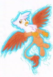 Size: 3132x4549 | Tagged: safe, artist:pzkratzer, gilda, griffon, g4, female, solo, traditional art