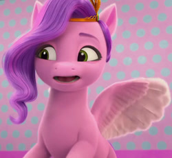 Size: 1451x1337 | Tagged: safe, screencap, pipp petals, pegasus, pony, g5, mane smelody, my little pony: make your mark, my little pony: make your mark chapter 5, spoiler:g5, female, mare, solo, spread wings, wings