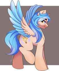 Size: 2000x2400 | Tagged: safe, artist:skyboundsiren, oc, oc:lumin light, pegasus, pony, high res, male, signature, simple background, smiling, spread wings, transparent background, wings