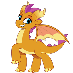 Size: 1200x1200 | Tagged: safe, artist:prixy05, smolder, dragon, g4, g5, my little pony: tell your tale, dragoness, female, g4 to g5, generation leap, quadrupedal, simple background, solo, transparent background, vector