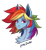 Size: 2249x2445 | Tagged: safe, artist:1an1, rainbow dash, pegasus, pony, g4, bust, chest fluff, high res, portrait, simple background, solo, sternocleidomastoid, transparent background