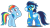 Size: 1281x720 | Tagged: safe, anonymous artist, artist:dashiesparkle, artist:slb94, edit, rainbow dash, soarin', pegasus, pony, g4, blushing, clothes, duo, female, floppy ears, male, mare, raised hoof, ship:soarindash, shipping, simple background, stallion, straight, transparent background, uniform, wonderbolts uniform