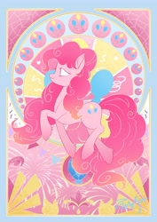 Size: 2894x4093 | Tagged: safe, artist:co306012, pinkie pie, earth pony, pony, g4, smiling, solo, unshorn fetlocks